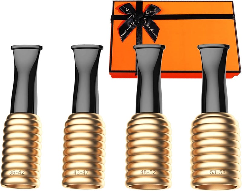 eddyrise Exquisite Metal Cigar Mouthpiece Gift Set, Elegant, Universal Fit for 36-58 Ring Gauge, Heat-Resistant and Debris-Free Draw, Precision Crafted for a Luxurious Smoking Experience Gold - Image 1